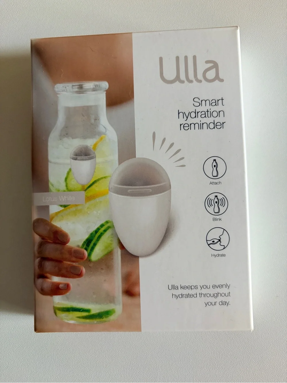 Smart Hydration Reminder - Lotus White